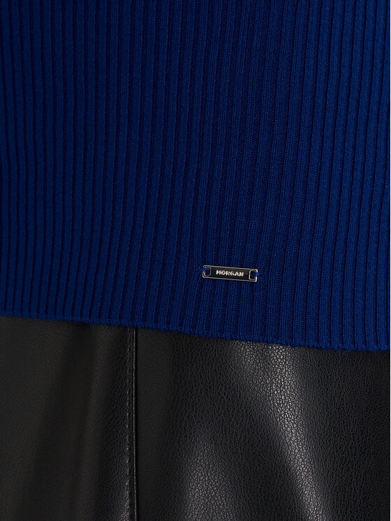 Morgan Morgan Bluză cu gât 132-MENTOS.M Albastru Slim Fit