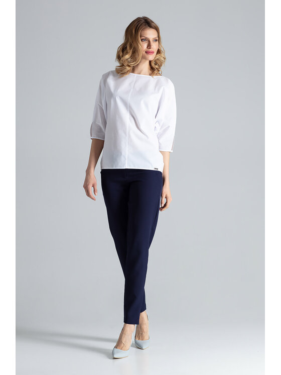 FIGL FIGL Halenka M563 Bílá Regular Fit