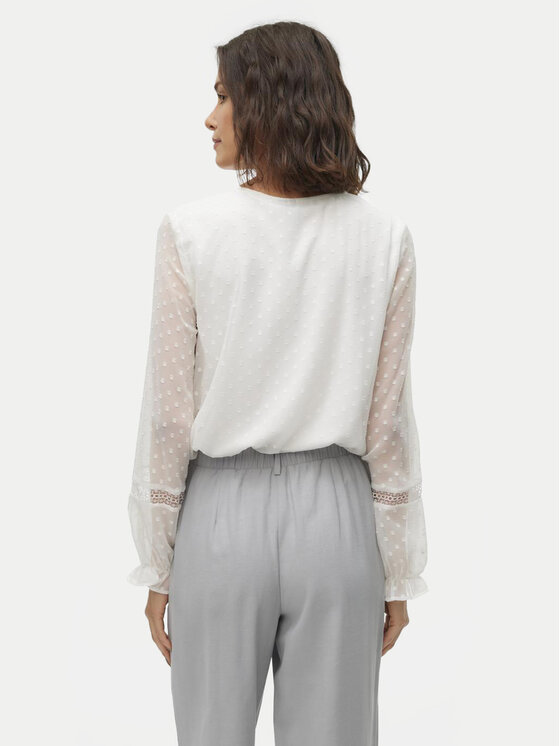 Vero Moda Vero Moda Μπλουζάκι Leah 10314692 Λευκό Regular Fit