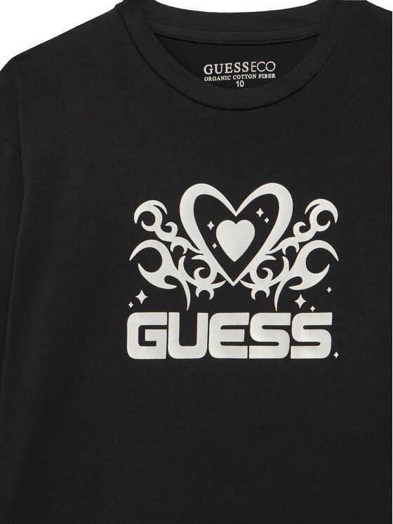 Guess Guess Μπλουζάκι J5YI03 K6YW4 Μαύρο Regular Fit