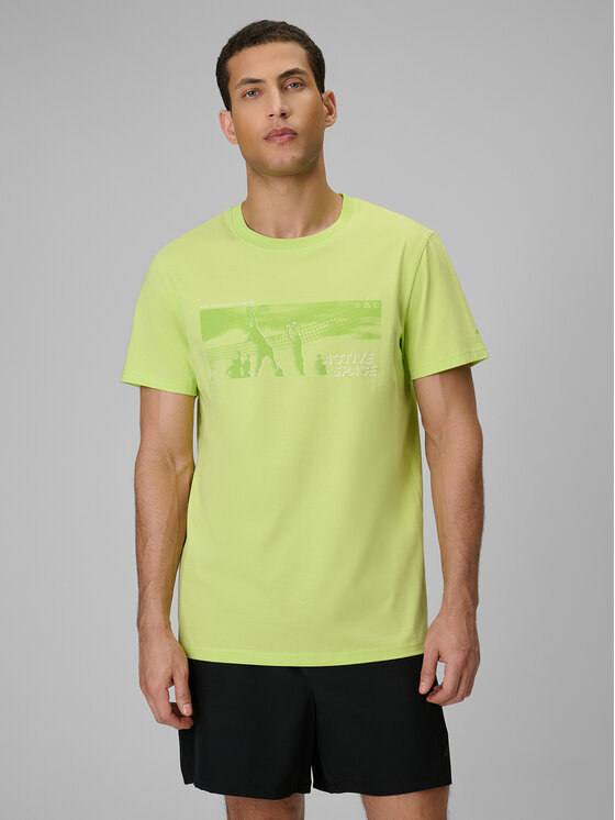 4F 4F T-Shirt BEACHWEAR Zielony jasny Regular Fit