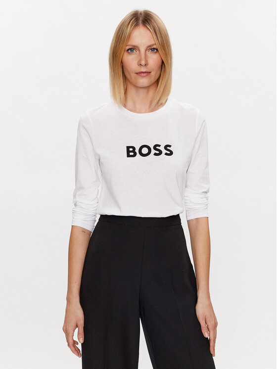 Boss Blūze Logo 50489592 Balts Regular Fit