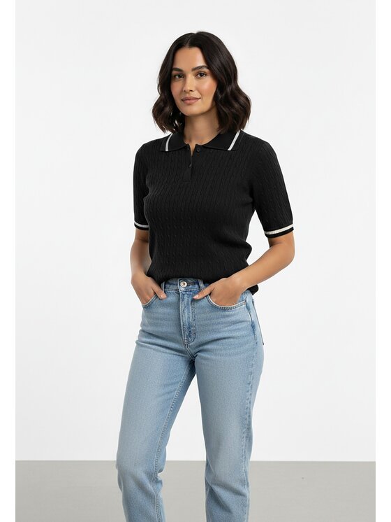 FIGL FIGL Polo M1268 Μαύρο Regular Fit
