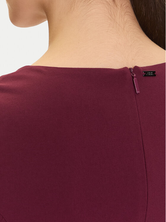 Armani Exchange Armani Exchange Pletena obleka XW000665 AF10872 UA343 Bordo rdeča Regular Fit