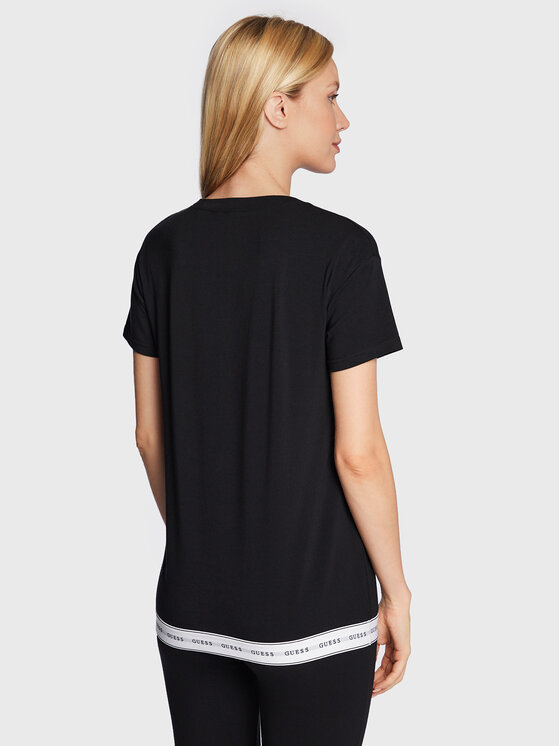 Guess Guess T-krekls Carrie O2BM08 KBBU1 Melns Regular Fit