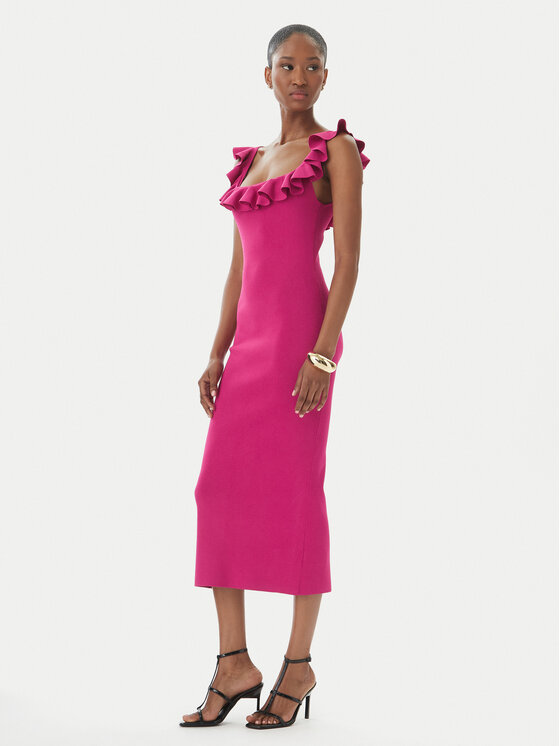 MICHAEL Michael Kors MICHAEL Michael Kors Každodenné šaty MS683CG33D Tmavo ružová Slim Fit