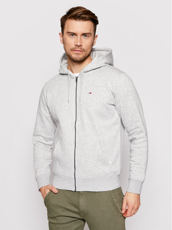 Tommy Jeans Džemperis ar kapuci DM0DM09592 Pelēks Regular Fit