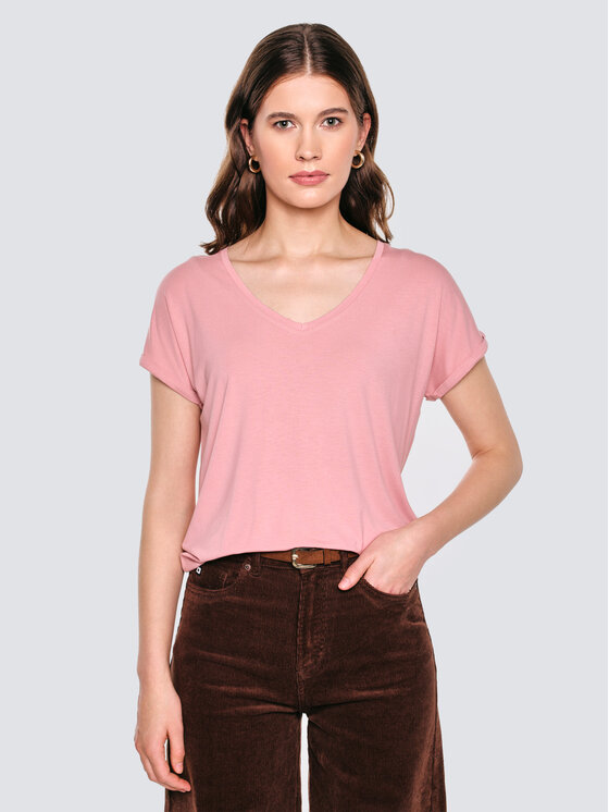 BIG STAR BIG STAR T-Shirt VALERIA Różowy Basic Fit