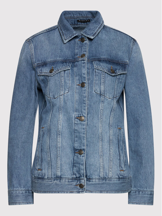 Sisley Sisley Jeans jakna 2AGW537B7 Modra Regular Fit
