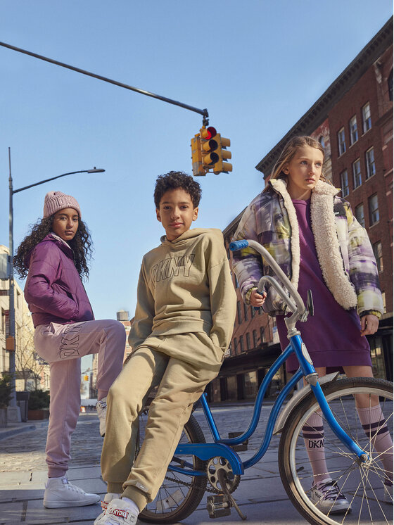 DKNY DKNY Melegítő alsó D54000 D Rózsaszín Regular Fit