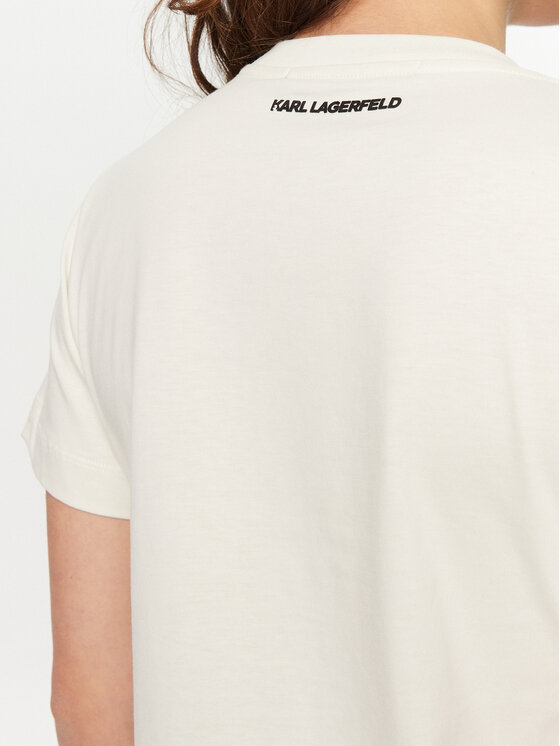KARL LAGERFELD KARL LAGERFELD T-shirt A1W17129 Écru Regular Fit