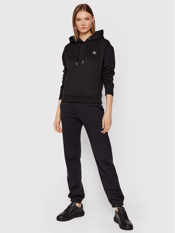 Calvin Klein Jeans Calvin Klein Jeans Μπλούζα Embroidered Logo J20J213178 Μαύρο Regular Fit