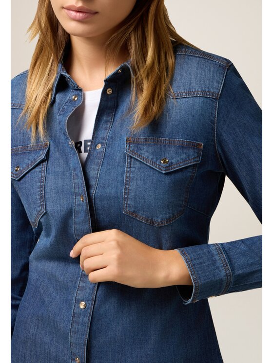 Oltre Oltre Camicia 5642R002998N034 Blu Slim Fit