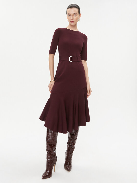 Ted Baker Pletena obleka Samalee 271307 Bordo rdeča Regular Fit