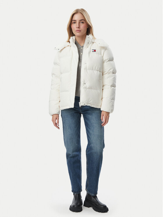 Tommy Jeans Tommy Jeans Пухено яке Alaska  DW0DW18610 Бял Regular Fit
