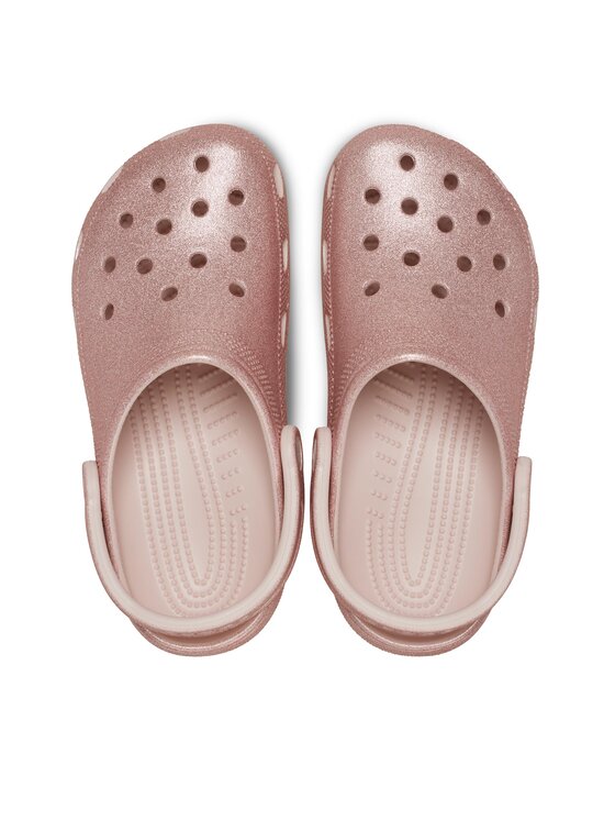Crocs Crocs Šľapky Classic Glitter Clog Quartz 205942 Ružová