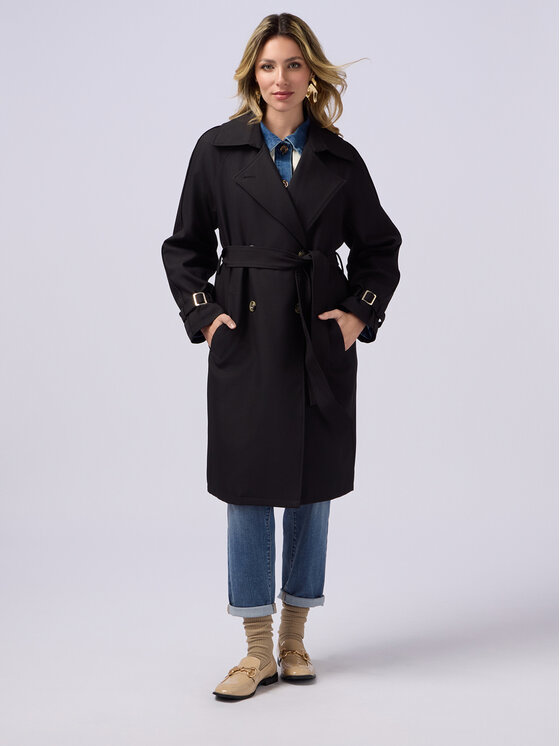 Oltre Oltre Cappotto invernale 0060J000099N033 Nero Slim Fit
