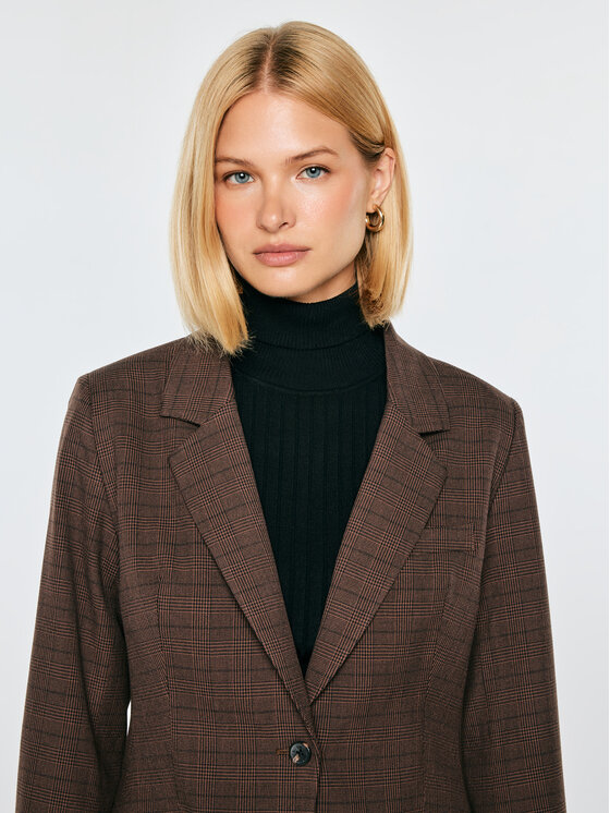BIG STAR BIG STAR Marynarka MELANIE Brązowy Slim Fit
