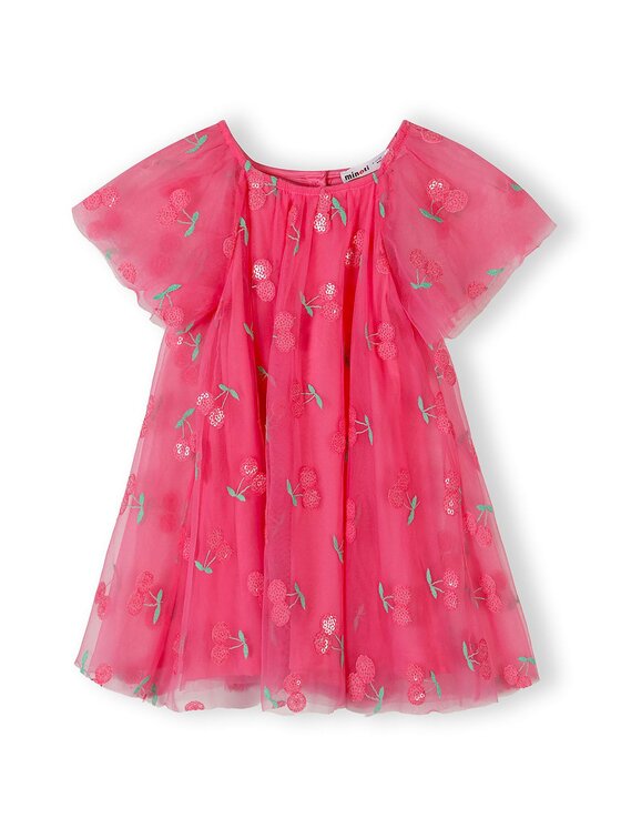 minoti minoti Sukienka elegancka 30DRESS116 Różowy Regular Fit