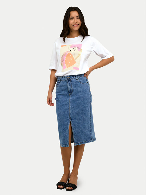 Kaffe Kaffe T-Shirt Mira 10508592 Λευκό Regular Fit