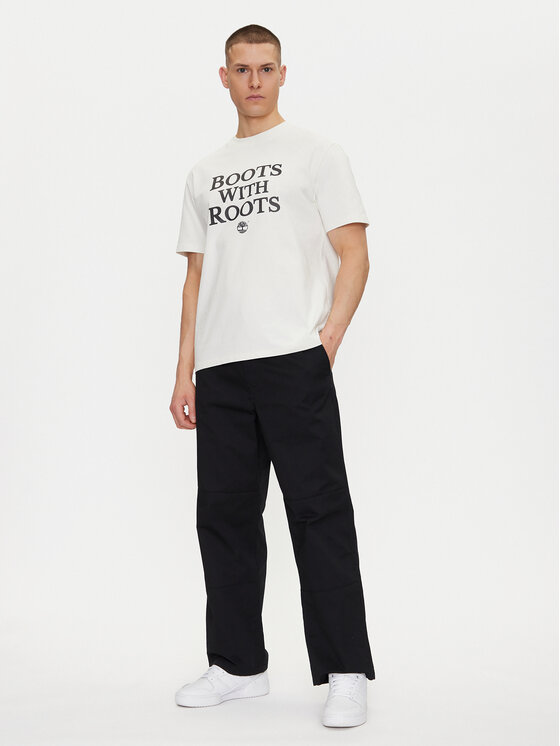 Timberland Timberland Póló TB0A6F4N Fehér Regular Fit
