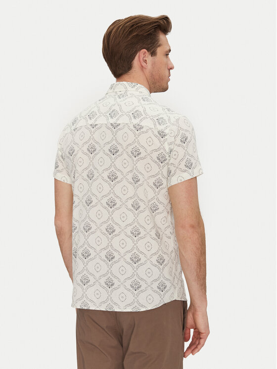 INDICODE INDICODE Košile Haiko 20-529 Béžová Slim Fit