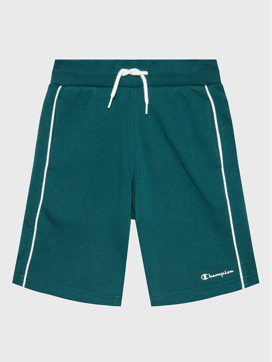 Champion Champion Sportske kratke hlače Script Logo 306147 Zelena Regular Fit