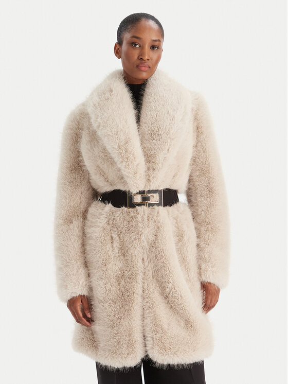 YES LONDON YES LONDON Шуба 037 Бежевий Regular Fit