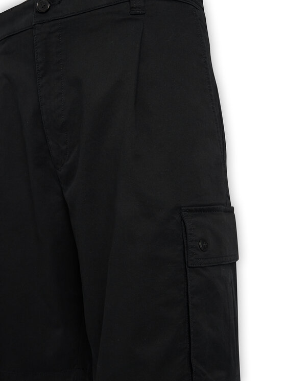 HUGO HUGO Szövet rövidnadrág Craysen 50556891 Fekete Straight Fit