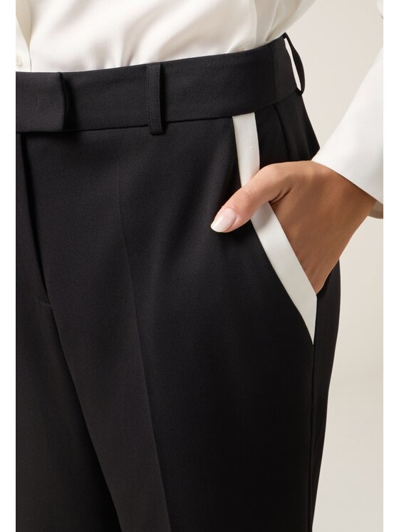 Oltre Oltre Pantaloni di tessuto P089R008735N0Z3 Nero Regular Fit