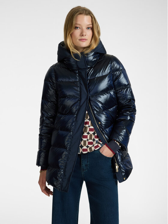 Elena Mirò Elena Mirò Giubbotto piumino F887P000125N034 Blu A-Line Fit