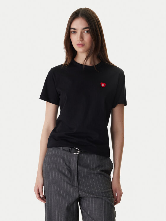 HUGO HUGO T-särk Damacia 50562145 Must Regular Fit