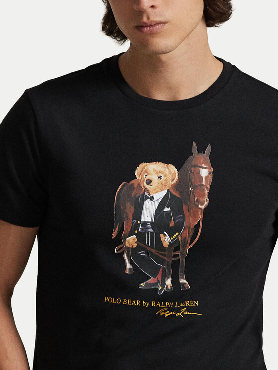 Polo Ralph Lauren Polo Ralph Lauren T-Shirt 710P08093002 Μαύρο Custom Slim Fit