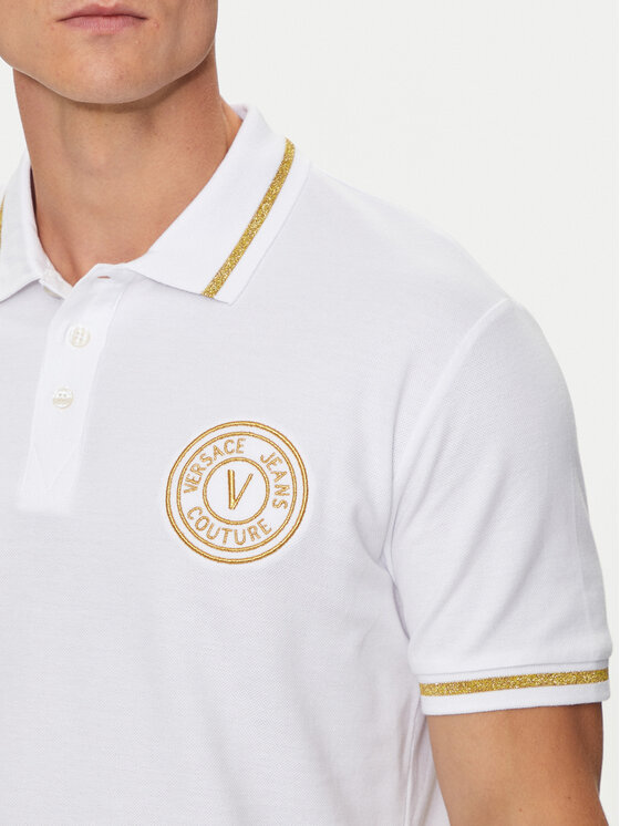 Versace Jeans Couture Versace Jeans Couture Polo majica 76GAGT02 Bela Regular Fit