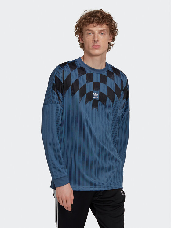 adidas adidas Majica dugih rukava Rekive Graphic HK7331 Plava Loose Fit