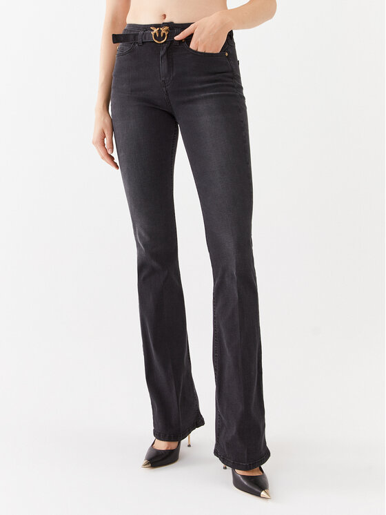 PINKO Pinko Džinsi Flora 100166 A0G8 Melns Regular Fit