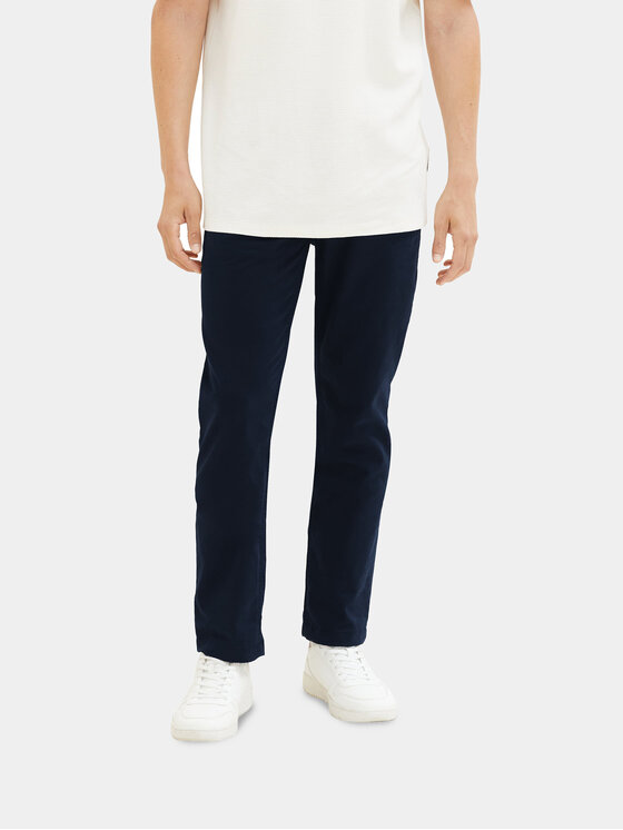 Tom Tailor Bavlnené nohavice 1037552 Tmavomodrá Regular Fit
