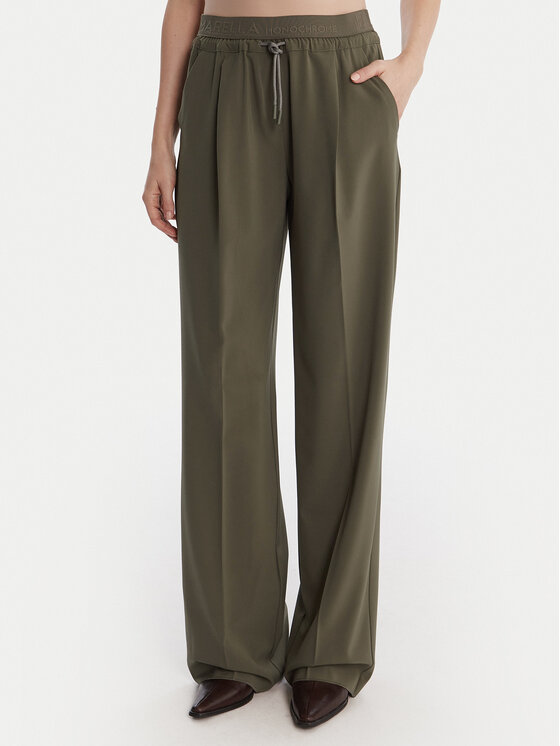 Marella Spodnie materiałowe Vanto 2523136065 Zielony Regular Fit