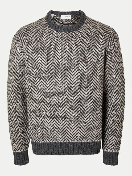 Selected Homme Selected Homme Пуловер 16094589 Сив Regular Fit