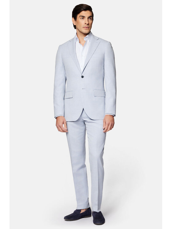 Lancerto Lancerto Garnitur Durango GA073124000014 Błękitny Slim Fit