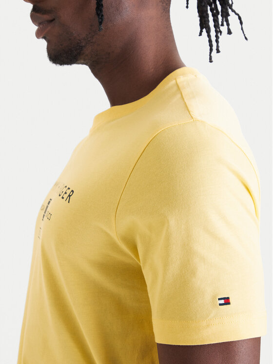 Tommy Hilfiger Tommy Hilfiger T-shirt Brand Love MW0MW42365 Giallo Regular Fit