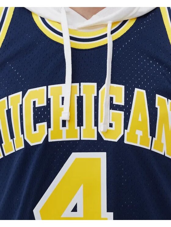 Mitchell & Ness Mitchell & Ness Smanicato NCAA SWINGMAN ROAD JERSEY MICHIGAN 1991 CHRIS WEBBER Blu scuro Regular Fit