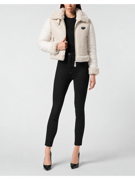 PHILIPP PLEIN PHILIPP PLEIN Kurtka puchowa 32441 Beżowy Regular Fit