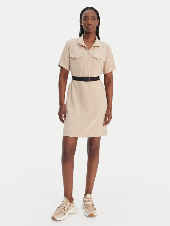 Liu Jo Sport Liu Jo Sport Kleid für den Alltag TA6020 TS923 Beige Regular Fit