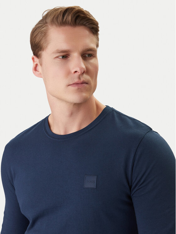 BOSS BOSS Longsleeve Tacks 50512111 Dunkelblau Regular Fit