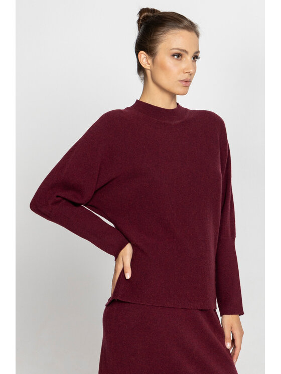 Sweter, rozmiar 46, Bordowy, T-DC-S474-D5-90-39-1