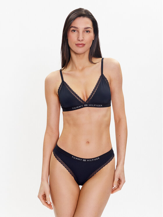 Tommy Hilfiger Tommy Hilfiger Trikotni nedrček UW0UW04242 Mornarsko modra
