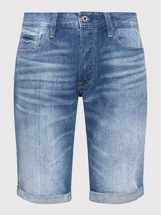 G-Star Raw G-Star Raw Kratke traperice 3301 1/2 D07432-8973-071 Tamnoplava Straight Fit
