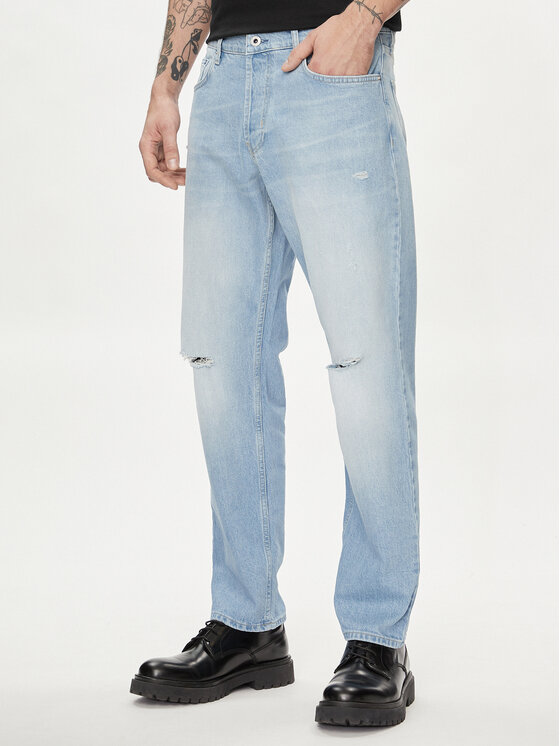 Karl Lagerfeld Jeans Karl Lagerfeld Jeans Džinsi 241D1110 Gaiši zila Relaxed Fit