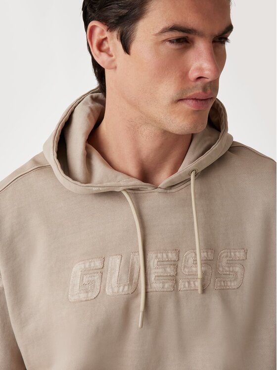 Guess Guess Bluza 173039 Beżowy Classic Fit